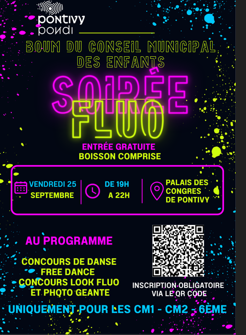 Soirée fluo du Conseil municipal des enfants