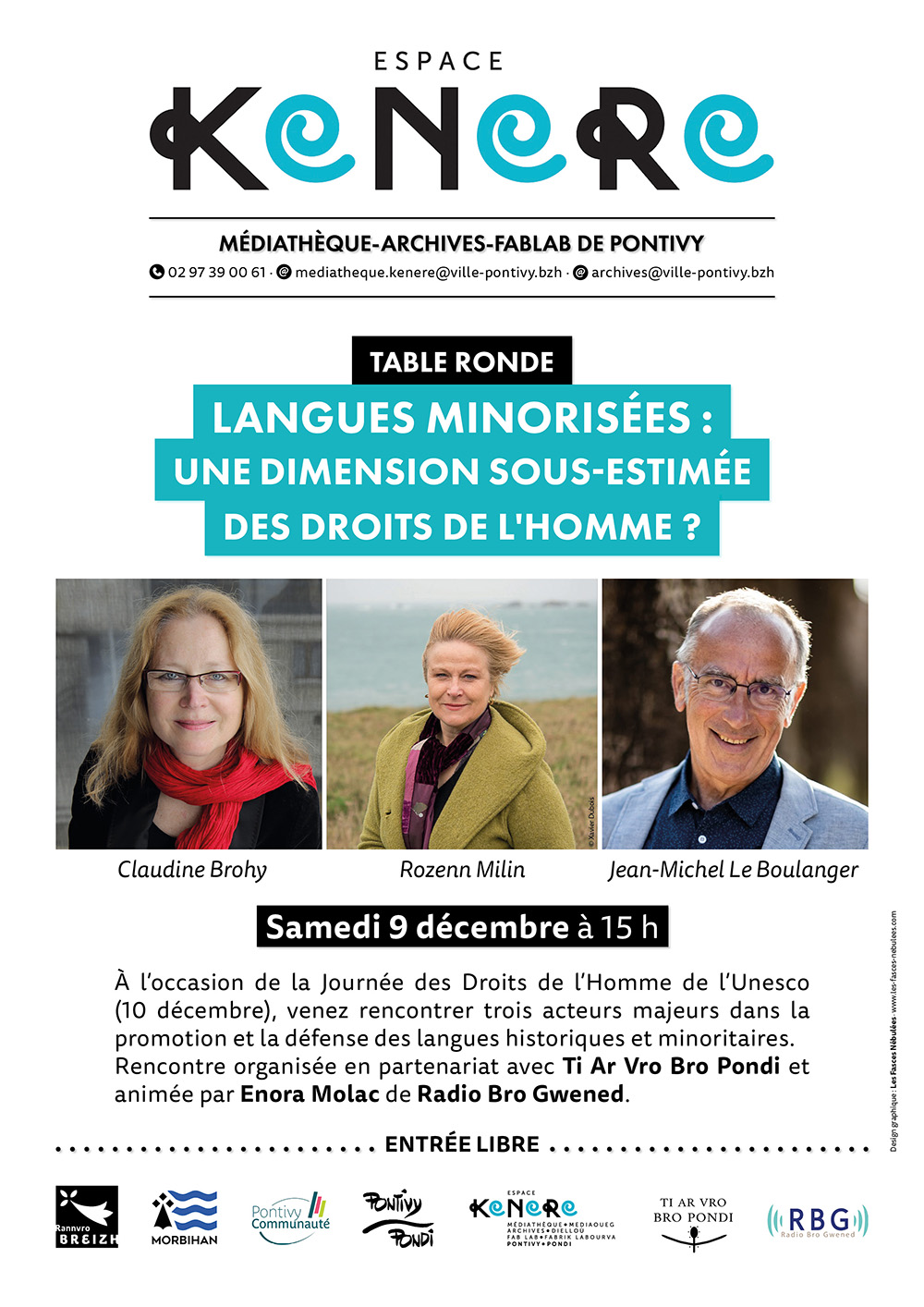 Langues minorisées : une dimension sous-estimée des droits de l’homme ? Table ronde animée par Enora Molac, journaliste à Radio Bro Gwened