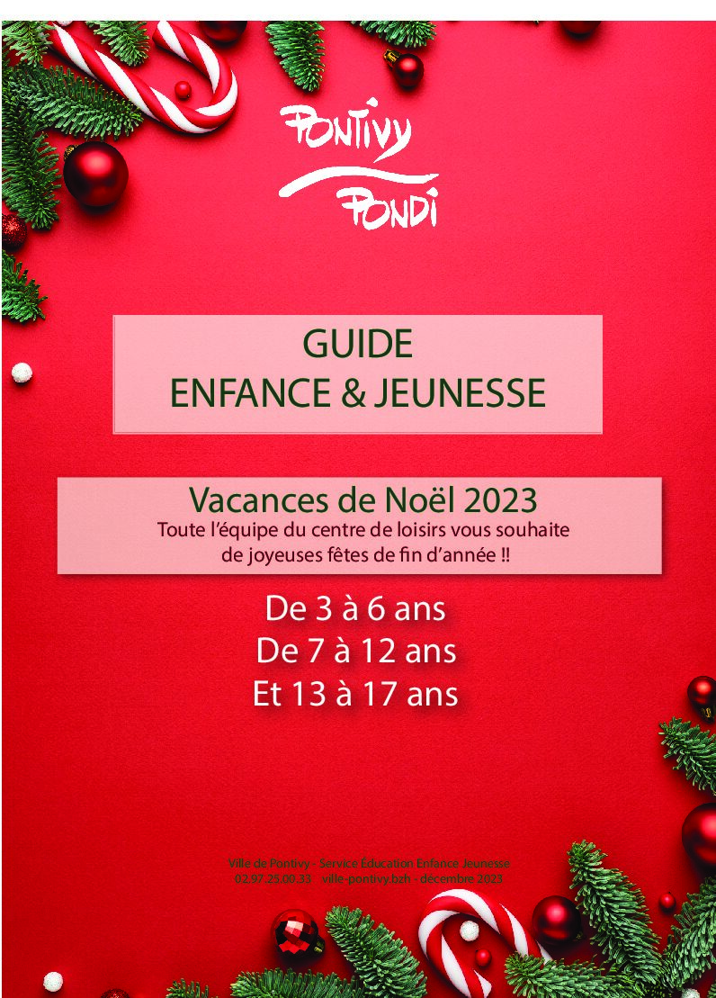 Programme du centre de Loisirs- Noël 2023