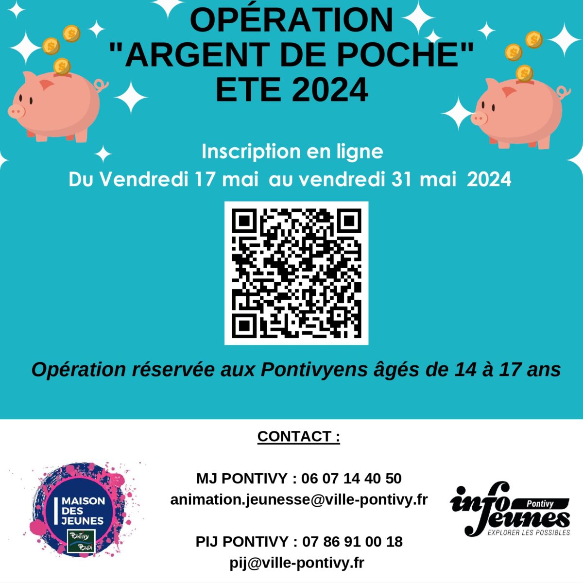 Opération argent de poche 2024 Ville de Pontivy