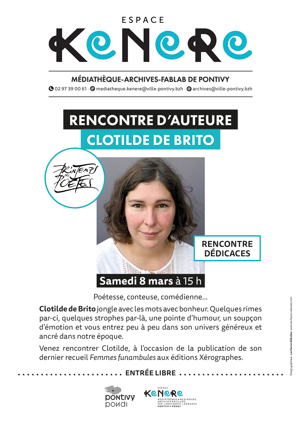Rencontre d’auteure avec Clotilde de Brito, poétesse