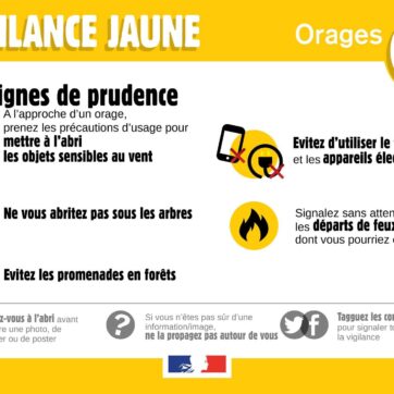 Vigilance jaune orages et pluies dans le Morbihan ce mardi 19 août
