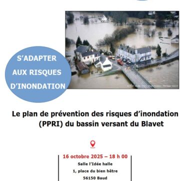 Réunion publique du PPRI du bassin versant du Blavet – 16 octobre 2025