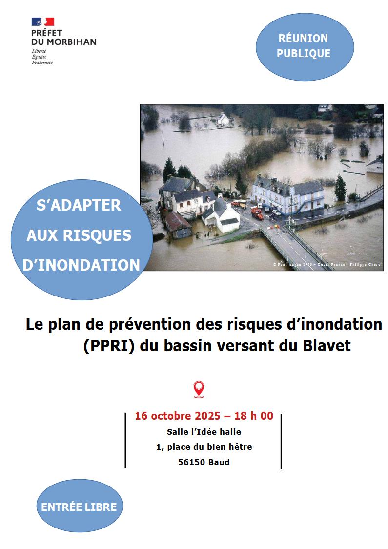 Réunion publique du PPRI du bassin versant du Blavet – 16 octobre 2025