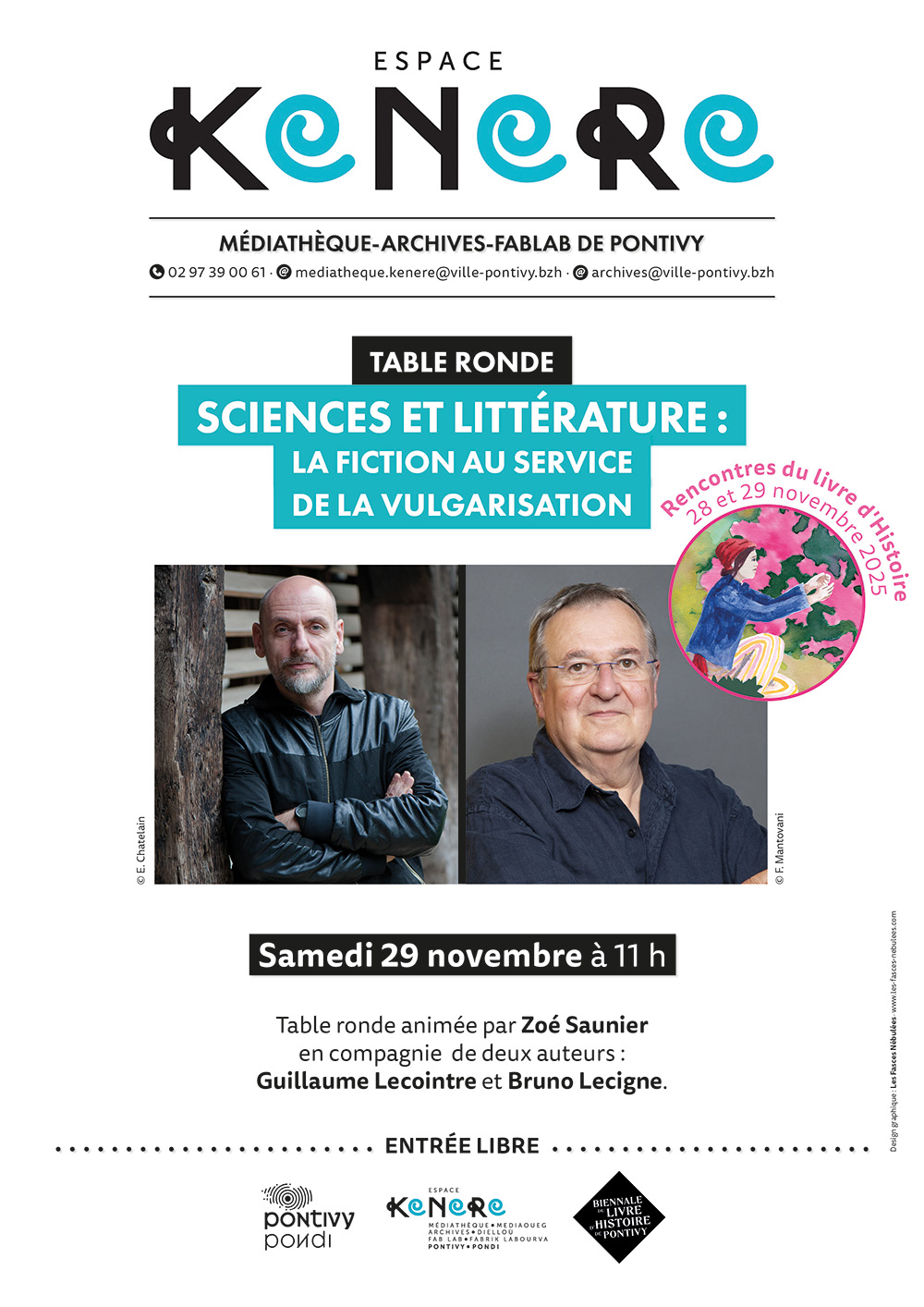 Sciences & littérature : la fiction au service de la vulgarisation. Table ronde avec Guillaume Lecointre et Bruno Lecigne