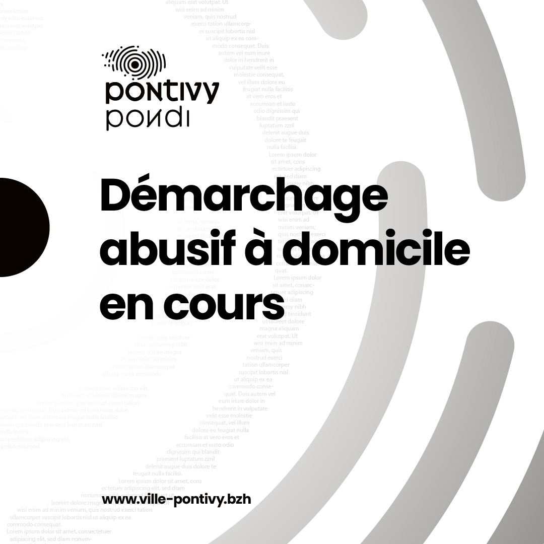 Démarchage abusif à domicile : la Ville de Pontivy appelle à la vigilance