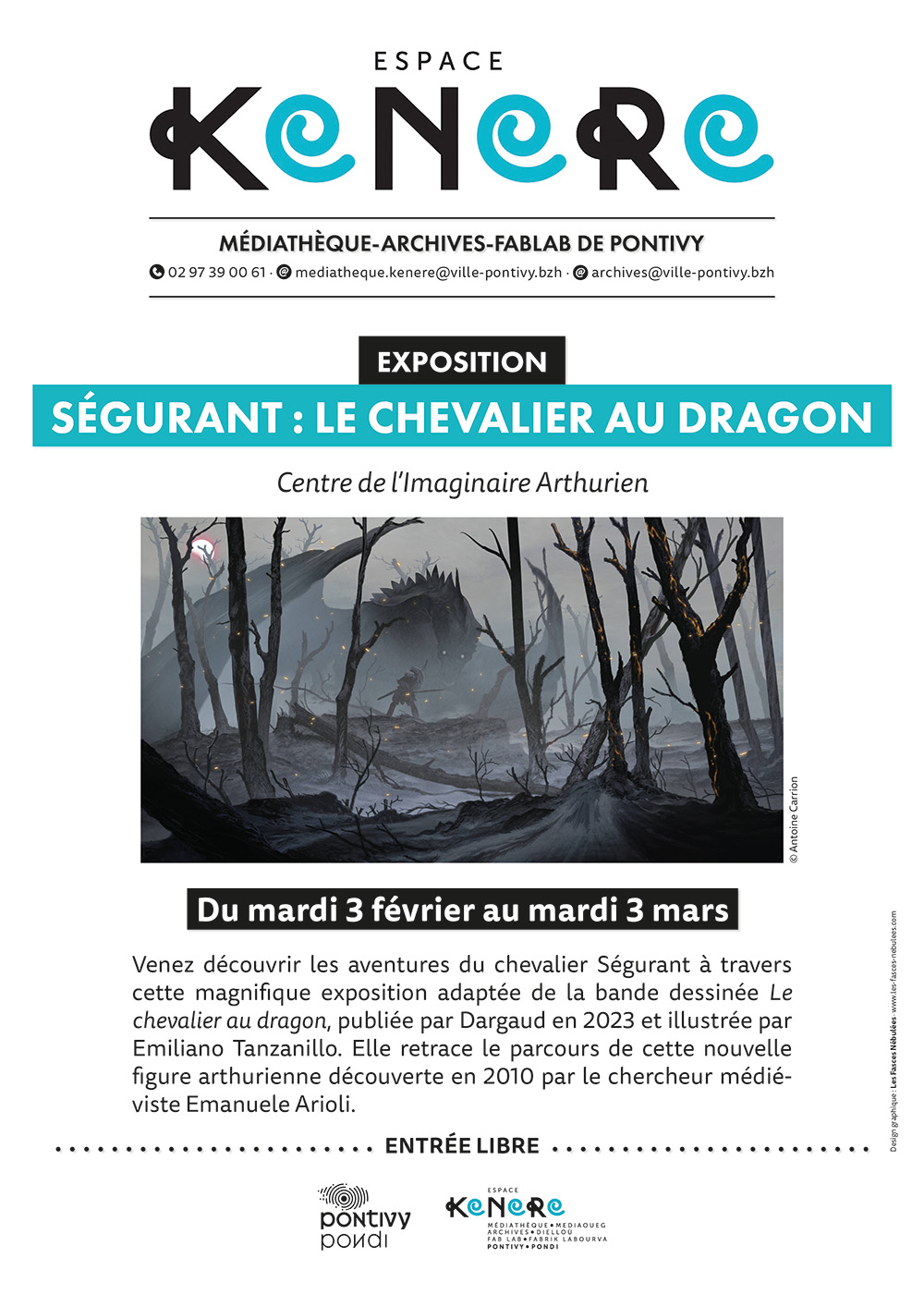 Ségurant le chevalier au dragon une exposition du Centre de l&rsquo;Imaginaire arthurien