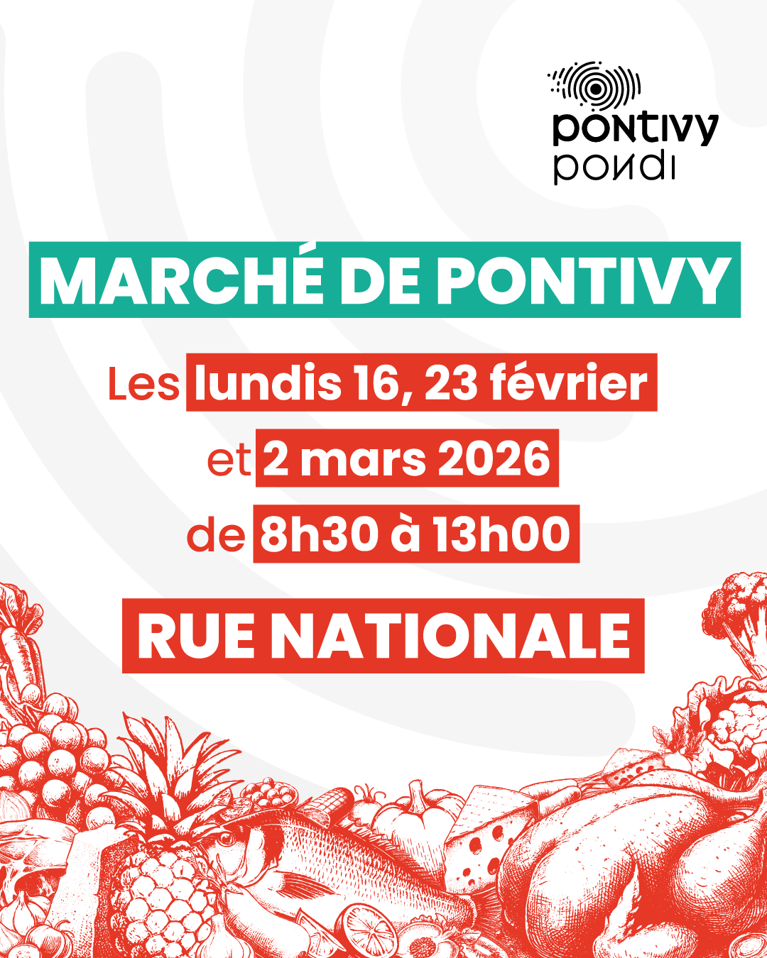 Le marché du lundi se déplace… et s’anime pendant la Foire de Mars !