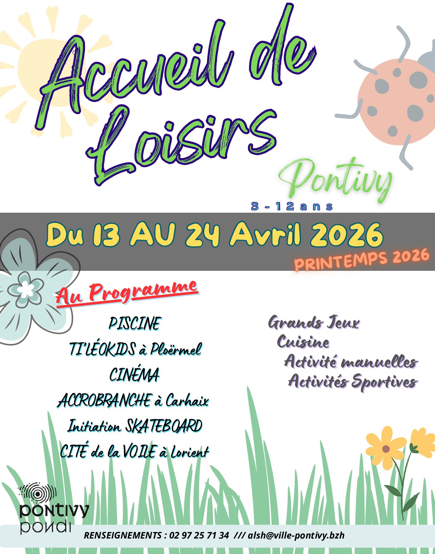 Programme ALSH – Vacances Printemps 2026