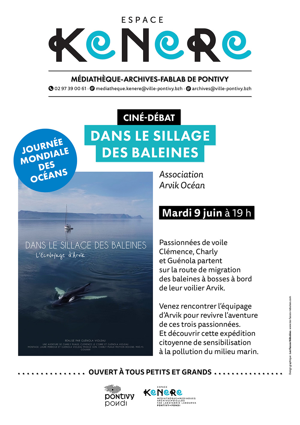 « Dans le sillage des baleines » Projection de film et rencontre avec l&rsquo;association Arvik Océan