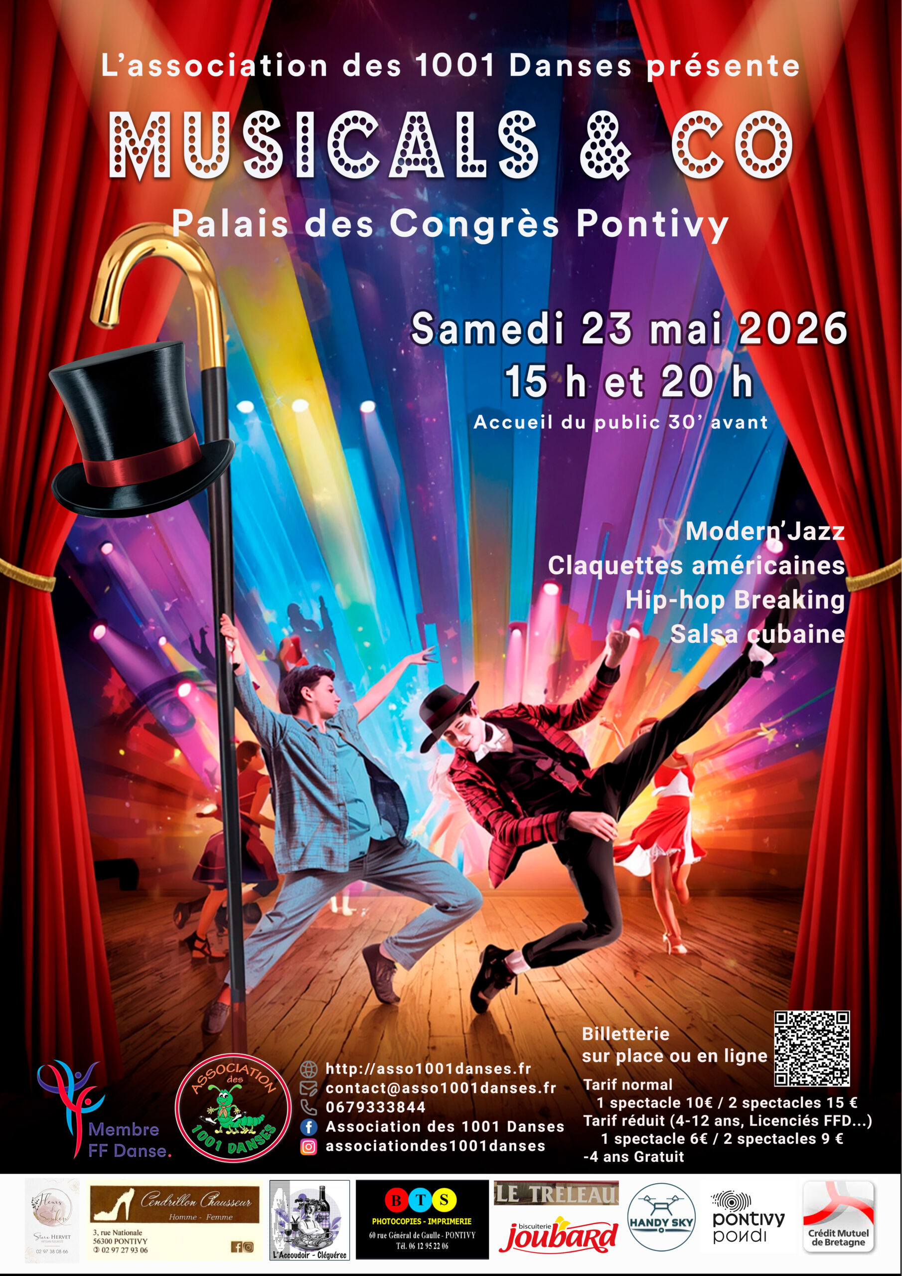 Spectacle multi-danses de l&rsquo;école des 1001 Danses « Musicals & Co »