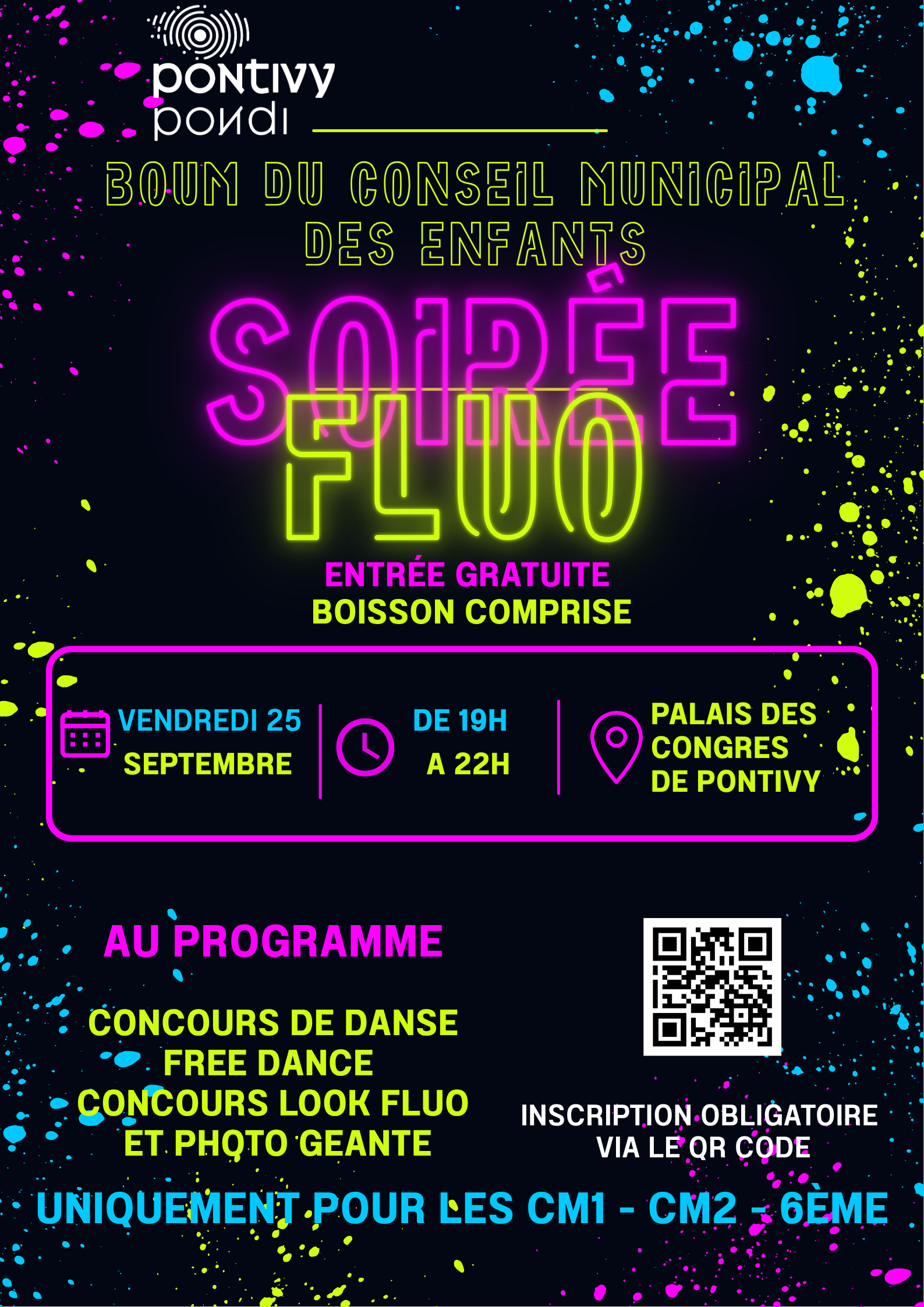 Soirée fluo du Conseil municipal des enfants